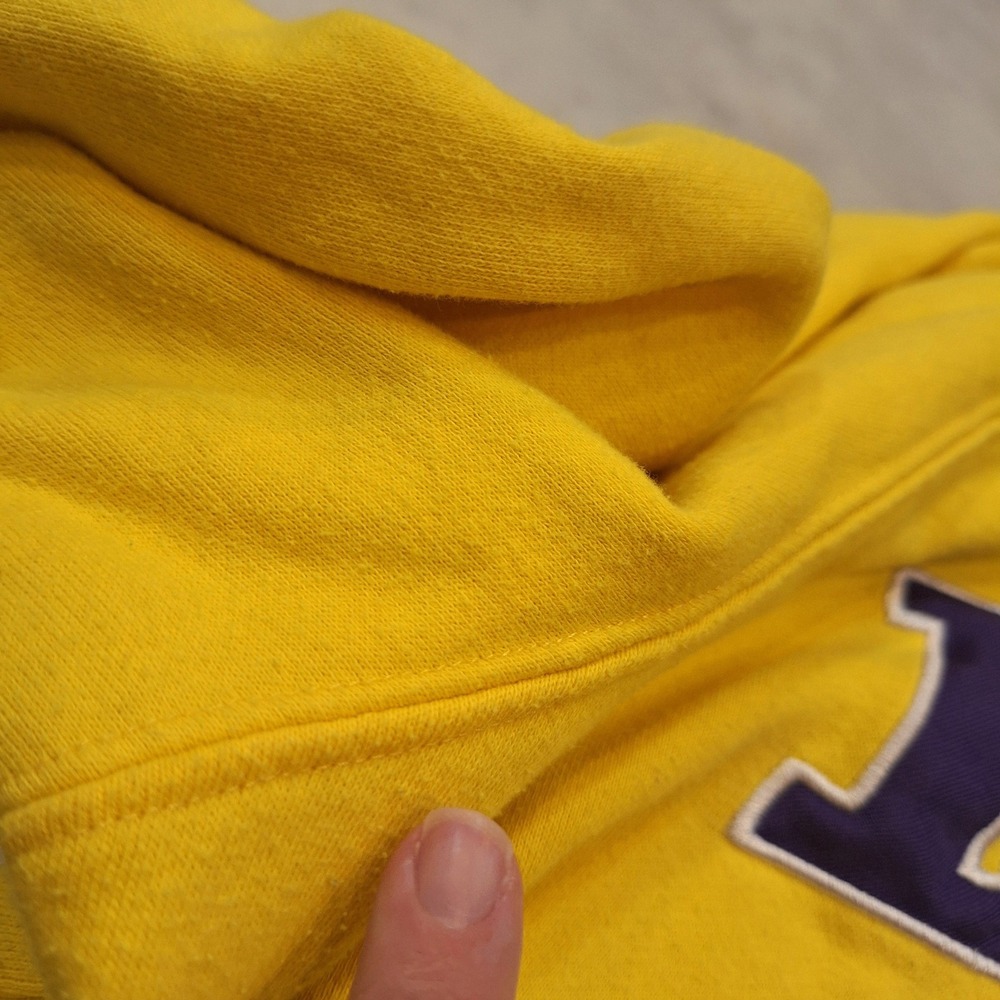 Stadium Athletics LSU Tigers Hoodie Mens Large Yellow Purple Embroidered NCAA - Picture 9 of 9